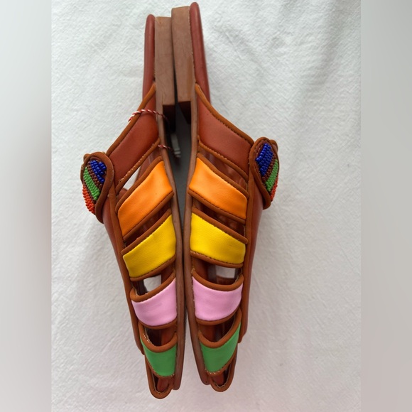 Farm Rio Rust Rainbow beaded mule - Picture 3 of 6